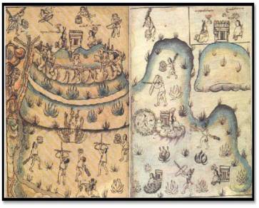 La conquista tepaneca-tlatelolca de Cuauhtinchan según la Historia Tolteca-Chichimeca (1989):  composición a partir de los folios 42v y 43r. 
